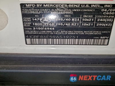 Zdjęcie 14 z 14 samochodu: 2009 MERCEDES-BENZ GL 550 4MATIC VIN:4JGBF86E59A519251 - miniatura