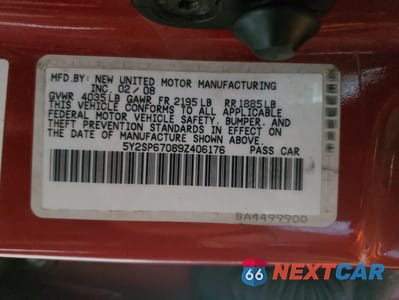 Zdjęcie 12 z 12 samochodu: 2009 PONTIAC VIBE VIN:5Y2SP67089Z406176 - miniatura