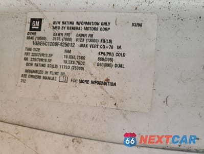 Zdjęcie 10 z 10 samochodu: 2006 CHEVROLET C5500 VIN:1GBE5C1206F425012 - miniatura