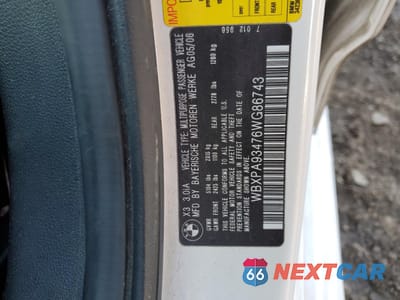 Zdjęcie 12 z 14 samochodu: 2006 BMW X3 3.0I VIN:WBXPA93476WG86743 - miniatura