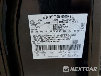 Zdjęcie 13 z 15 samochodu: 2007 FORD ESCAPE XLT VIN:1FMYU03197KB44670 - miniatura