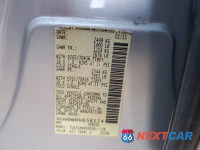 Zdjęcie 12 z 12 samochodu: 2015 NISSAN XTERRA X VIN:5N1AN0NW8FN658174 - miniatura