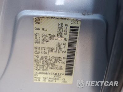 Zdjęcie 12 z 12 samochodu: 2015 NISSAN XTERRA X VIN:5N1AN0NW8FN658174 - miniatura