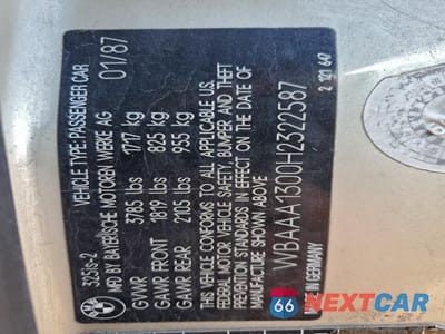 Zdjęcie 12 z 12 samochodu: 1987 BMW 325 IS VIN:WBAAA1300H2322587 - miniatura