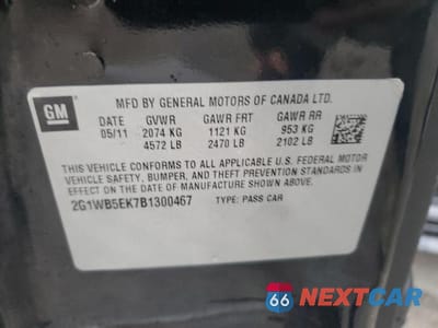 Zdjęcie 13 z 13 samochodu: 2011 CHEV IMPALA LT VIN:2G1WB5EK7B1300467 - miniatura