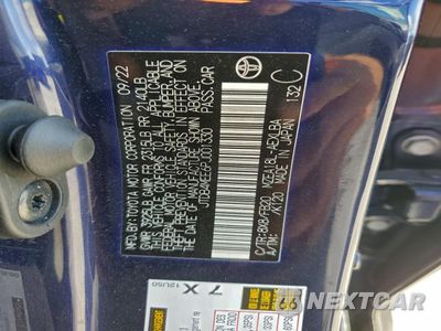 Zdjęcie 12 z 15 samochodu: 2023 TOYOTA COROLLA LE VIN:JTDB4MEE6PJ001330 - miniatura
