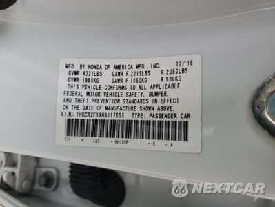 Zdjęcie 12 z 13 samochodu: 2017 HONDA ACCORD SPORT SPECIAL EDITION VIN:1HGCR2F1XHA117655 - miniatura