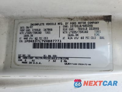 Zdjęcie 13 z 13 samochodu: 1997 FORD E350 BOX TRUCK VIN:1FDKE37L7VHB87771 - miniatura