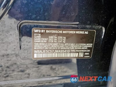 Zdjęcie 12 z 12 samochodu: 2018 BMW 540 I VIN:WBAJE5C57JWA95410 - miniatura