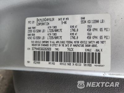 Zdjęcie 12 z 13 samochodu: 2006 DODGE RAM 3500 ST VIN:3D7MX48C66G262828 - miniatura