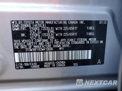 Zdjęcie 14 z 14 samochodu: 2025 TOYOTA RAV4 XLE VIN:2T3W1RFVXSW412696 - miniatura