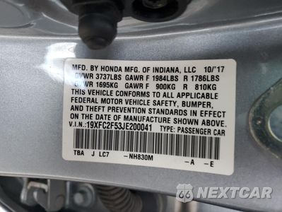 Zdjęcie 13 z 14 samochodu: 2018 HONDA CIVIC LX VIN:19XFC2F53JE200041 - miniatura