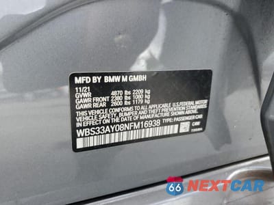 Zdjęcie 13 z 13 samochodu: 2022 BMW M3 COMPETITION VIN:WBS33AY08NFM16938 - miniatura