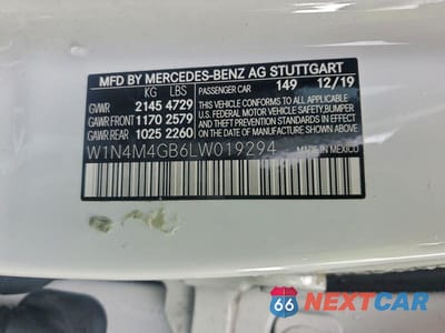 Zdjęcie 14 z 14 samochodu: 2020 MERCEDES-BENZ GLB 250 VIN:W1N4M4GB6LW019294 - miniatura