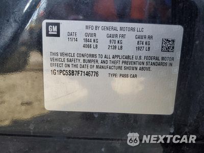 Zdjęcie 12 z 14 samochodu: 2015 CHEVROLET CRUZE LT VIN:1G1PC5SB7F7146776 - miniatura