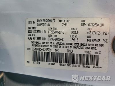Zdjęcie 12 z 12 samochodu: 2004 DODGE RAM 3500 ST VIN:3D7MU48CX4G247769 - miniatura