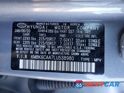 Zdjęcie 14 z 16 samochodu: 2020 HYUNDAI KONA SEL PLUS VIN:KM8K6CAA7LU538980 - miniatura