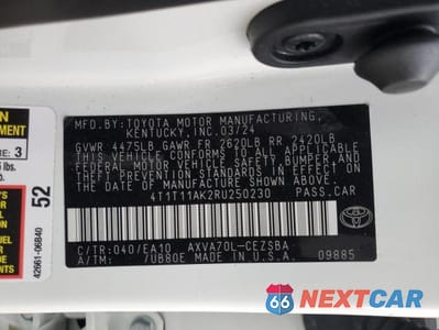 Zdjęcie 12 z 12 samochodu: 2024 TOYOTA CAMRY SE VIN:4T1T11AK2RU250230 - miniatura