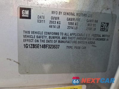 Zdjęcie 13 z 13 samochodu: 2011 CHEV MALIBU LS VIN:1G1ZB5E14BF323637 - miniatura