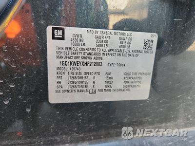 Zdjęcie 12 z 14 samochodu: 2017 CHEVROLET SILVERADO K2500 HEAVY DUTY LTZ VIN:1GC1KWEYXHF212803 - miniatura
