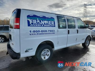 Trzecie zdjęcie samochodu z tyłu: 2006 GMC SAVANA 2500 DELIVERY VAN VIN:1GTGG25V761132850 - miniatura