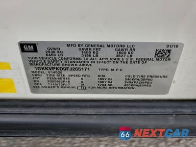 Zdjęcie 13 z 14 samochodu: 2015 GMC ACADIA SLE VIN:1GKKVPKD9FJ265171 - miniatura