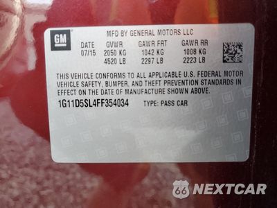 Zdjęcie 12 z 14 samochodu: 2015 CHEVROLET MALIBU 2LT VIN:1G11D5SL4FF354034 - miniatura