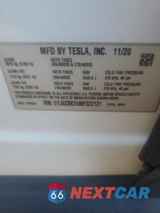Zdjęcie 13 z 13 samochodu: 2021 TESLA MODEL X VIN:5YJXCBE25MF322121 - miniatura