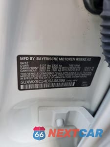 Zdjęcie 13 z 13 samochodu: 2013 BMW X3 XDRIVE28I VIN:5UXWX9C54D0A08398 - miniatura