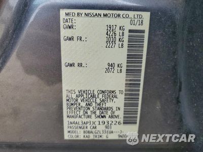 Zdjęcie 12 z 13 samochodu: 2018 NISSAN ALTIMA 2.5 VIN:1N4AL3AP3JC193226 - miniatura