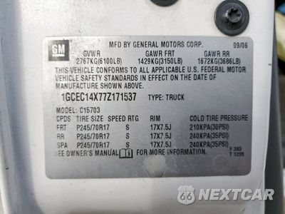 Zdjęcie 12 z 12 samochodu: 2007 CHEVROLET SILVERADO C1500 CLASSIC VIN:1GCEC14X77Z171537 - miniatura