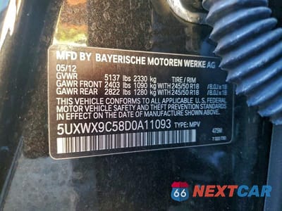 Zdjęcie 13 z 13 samochodu: 2013 BMW X3 XDRIVE28I VIN:5UXWX9C58D0A11093 - miniatura