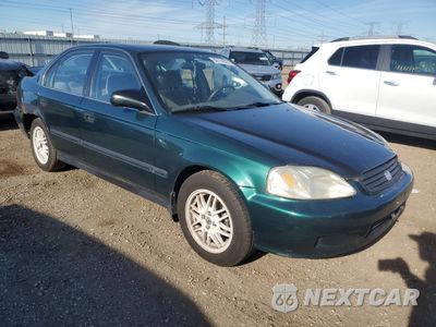 Czwarte zdjęcie samochodu z boku: 2000 HONDA CIVIC LX VIN:JHMEJ667XYS007871 - miniatura