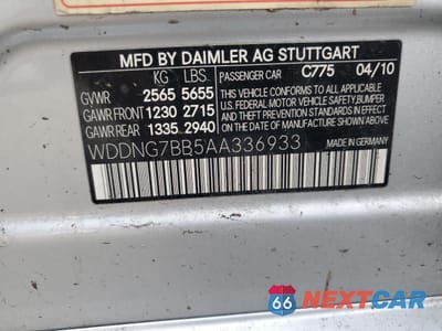 Zdjęcie 13 z 13 samochodu: 2010 MERCEDES-BENZ S 550 VIN:WDDNG7BB5AA336933 - miniatura