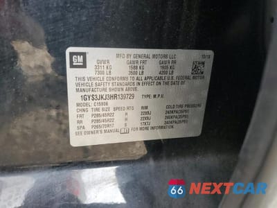 Zdjęcie 13 z 13 samochodu: 2017 CADILLAC ESCALADE ESV PREMIUM LUXURY VIN:1GYS3JKJ3HR139729 - miniatura
