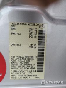 Zdjęcie 12 z 13 samochodu: 2020 NISSAN ALTIMA SR VIN:1N4BL4CV0LC224134 - miniatura
