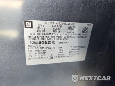 Zdjęcie 13 z 13 samochodu: 2011 CHEVROLET EQUINOX LS VIN:2CNALBEC0B6235143 - miniatura