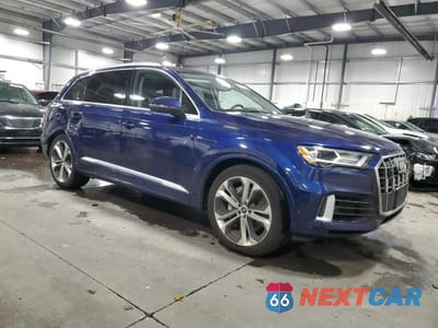 Czwarte zdjęcie samochodu z boku: 2021 AUDI Q7 PREMIUM PLUS VIN:WA1LXAF72MD036428 - miniatura