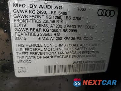 Zdjęcie 14 z 14 samochodu: 2023 AUDI Q5 PREMIUM PLUS 45 VIN:WA1EAAFY6P2046351 - miniatura
