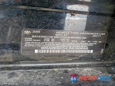 Zdjęcie 12 z 12 samochodu: 2018 BMW 330 I VIN:WBA8B9G54JNU96666 - miniatura