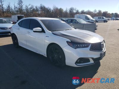 Czwarte zdjęcie samochodu z boku: 2019 ACURA TLX TECHNOLOGY VIN:19UUB1F64KA001468 - miniatura