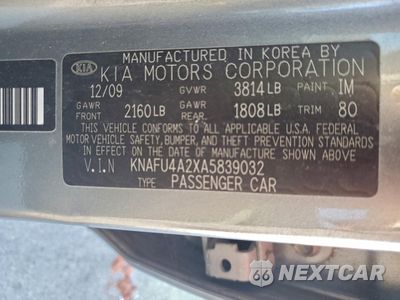 Zdjęcie 13 z 13 samochodu: 2010 KIA FORTE EX VIN:KNAFU4A2XA5839032 - miniatura