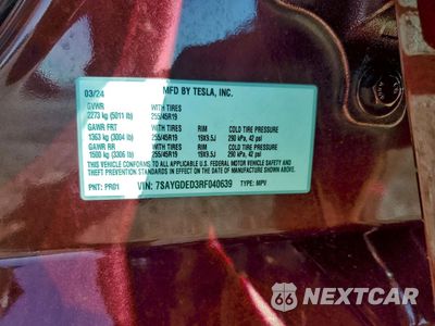 Zdjęcie 12 z 13 samochodu: 2024 TESLA MODEL Y VIN:7SAYGDED3RF040639 - miniatura