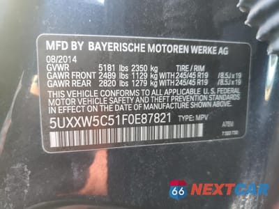 Zdjęcie 13 z 13 samochodu: 2015 BMW X4 XDRIVE35I VIN:5UXXW5C51F0E87821 - miniatura