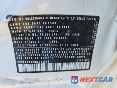 Zdjęcie 14 z 14 samochodu: 2024 VOLKSWAGEN TIGUAN S VIN:3VVFB7AX8RM032909 - miniatura