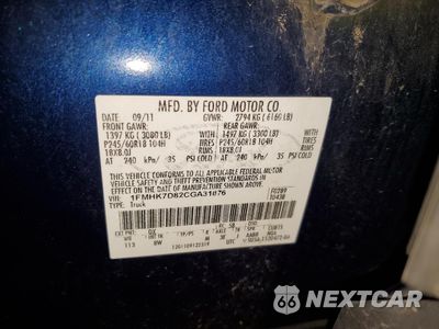 Zdjęcie 13 z 13 samochodu: 2012 FORD EXPLORER XLT VIN:1FMHK7D82CGA31876 - miniatura