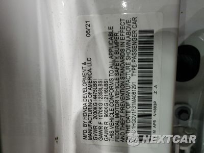 Zdjęcie 12 z 12 samochodu: 2021 HONDA ACCORD SPORT VIN:1HGCV1F31MA081291 - miniatura