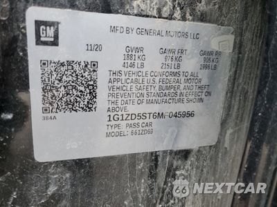 Zdjęcie 12 z 12 samochodu: 2021 CHEVROLET MALIBU LT VIN:1G1ZD5ST6MF045956 - miniatura