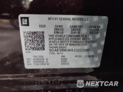 Zdjęcie 14 z 14 samochodu: 2018 BUICK ENCLAVE PREMIUM VIN:5GAEVBKWXJJ223387 - miniatura