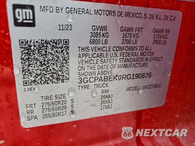 Zdjęcie 13 z 13 samochodu: 2024 CHEVROLET SILVERADO C1500 CUSTOM VIN:3GCPABEK0RG190876 - miniatura